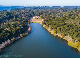 Vista aérea do Lago São Bernardo - São Francisco de Paula