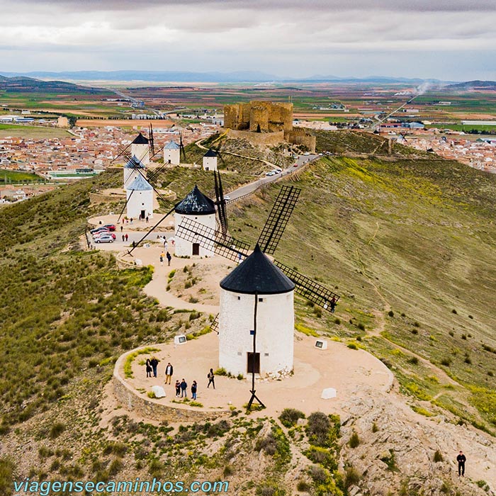 Moinho De Vento Medieval De Don Quixote No La Mancha De Castilla