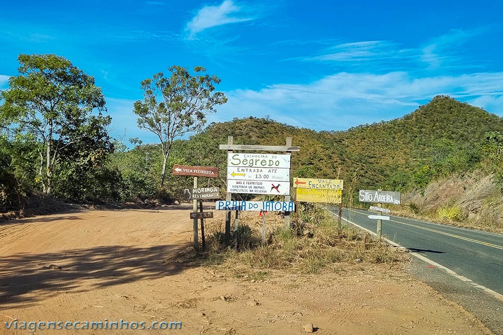 Estrada de acesso à Cachoeira do Segredo