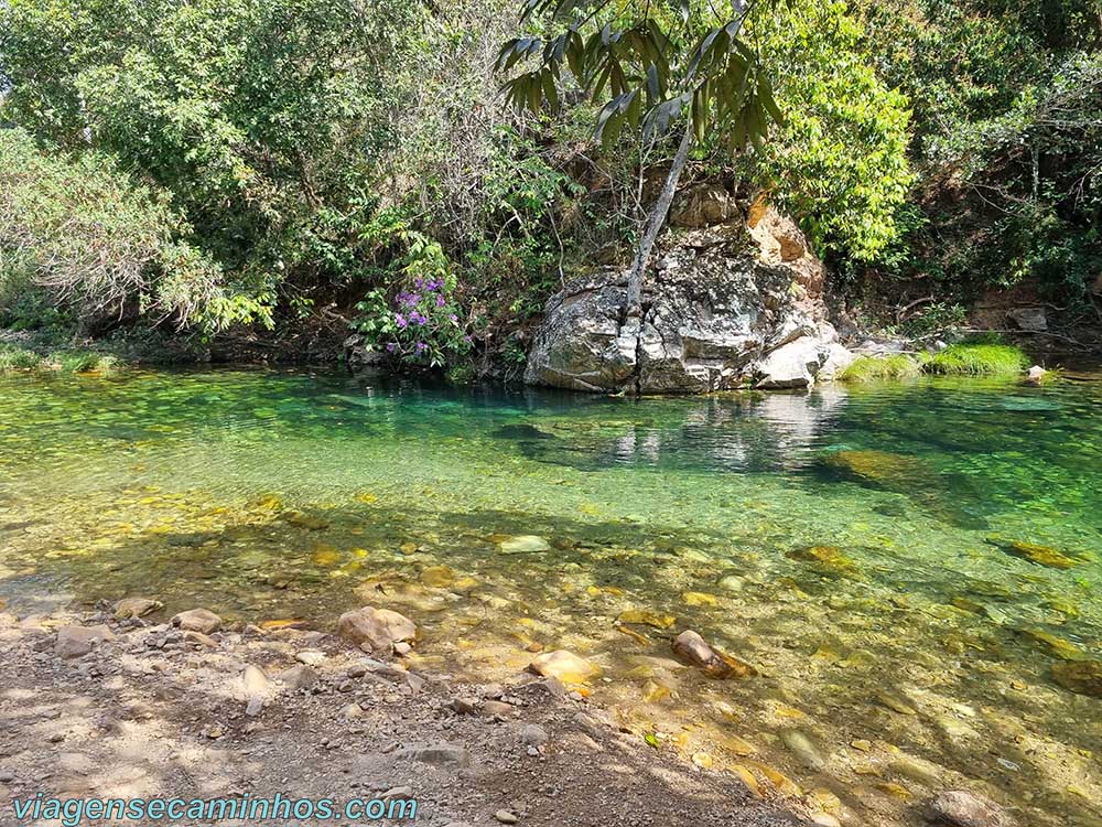 Piscina natural na trilha da Cachoeira do Segredo