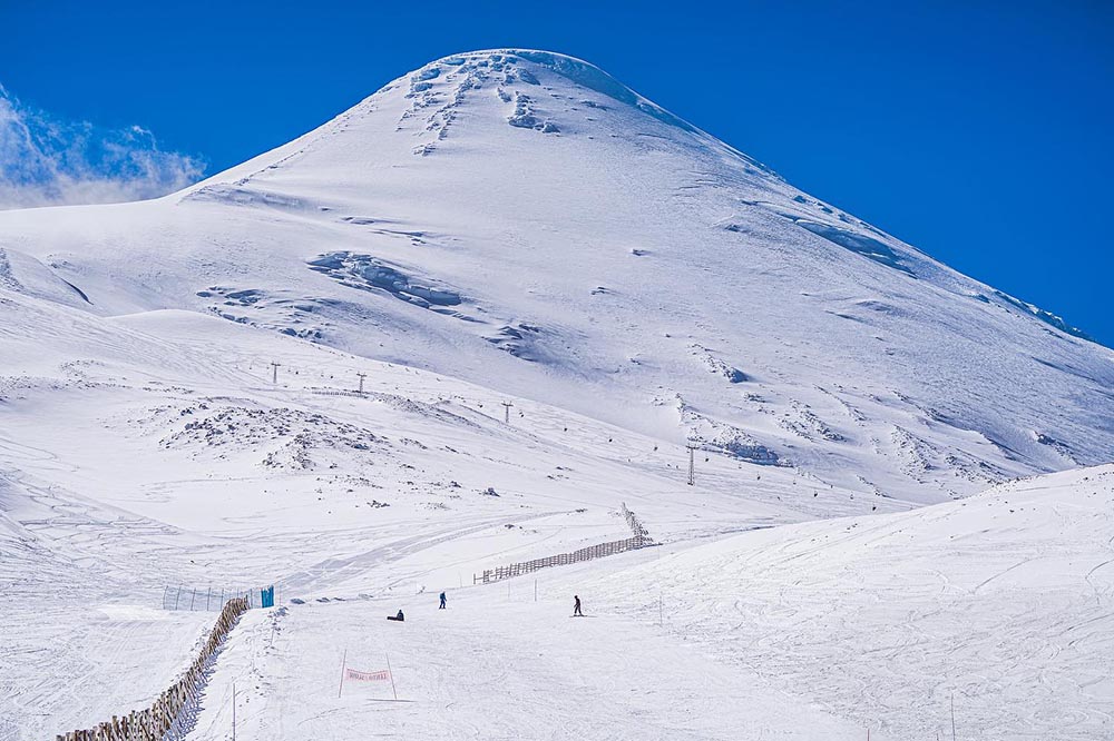 Vulcão Osorno no inverno