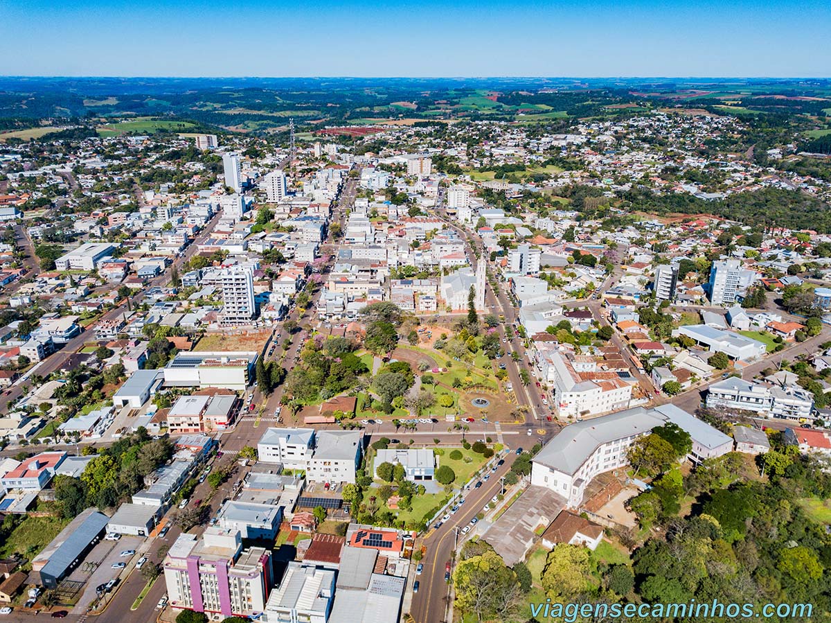 Vista aérea da cidade de Três Passos